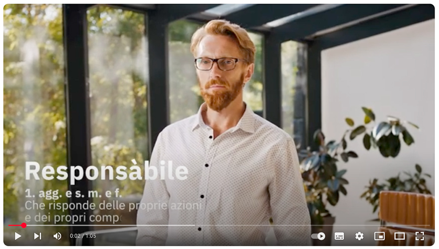 schermata video responsabilità ceramics of italy
