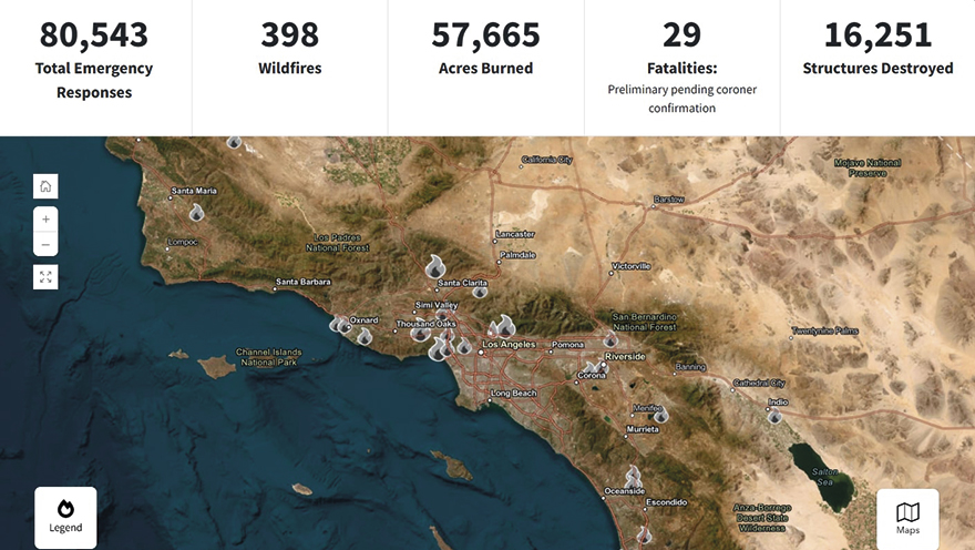 Incendi in California