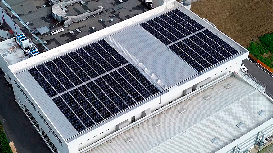 Impianto fotovoltaico su stabilimento