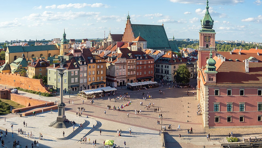 Castle square Varsavia Poland